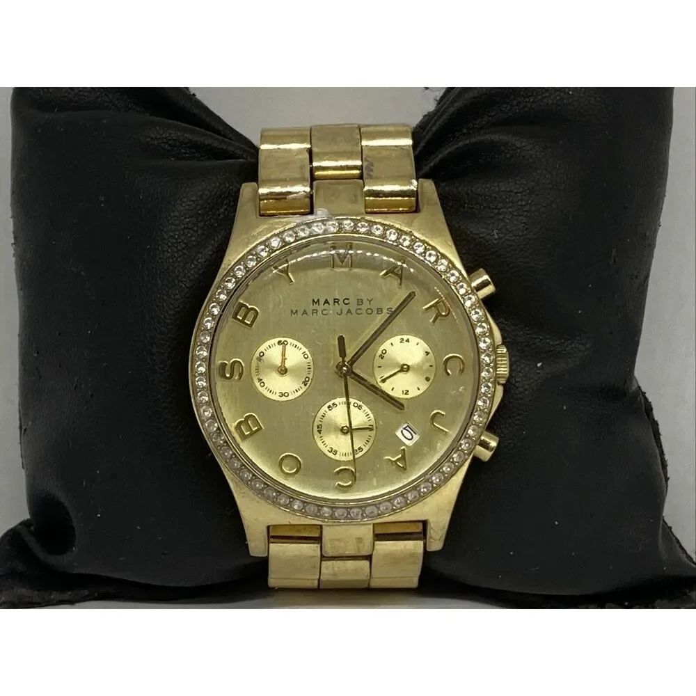 Marc Jacobs MBM3105 Women's Gold Stainless Steel Analog Dial Quartz Watch XX894